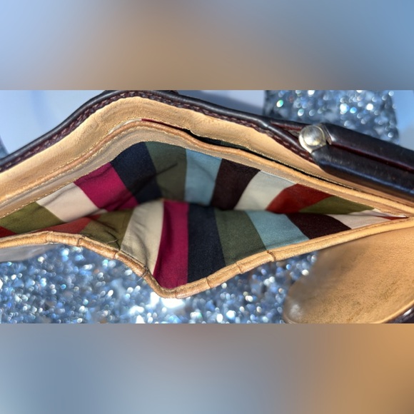 Coach vintage 65th Anniversary legacy Vachetta Woven Kisslock Wallet - Picture 9 of 10